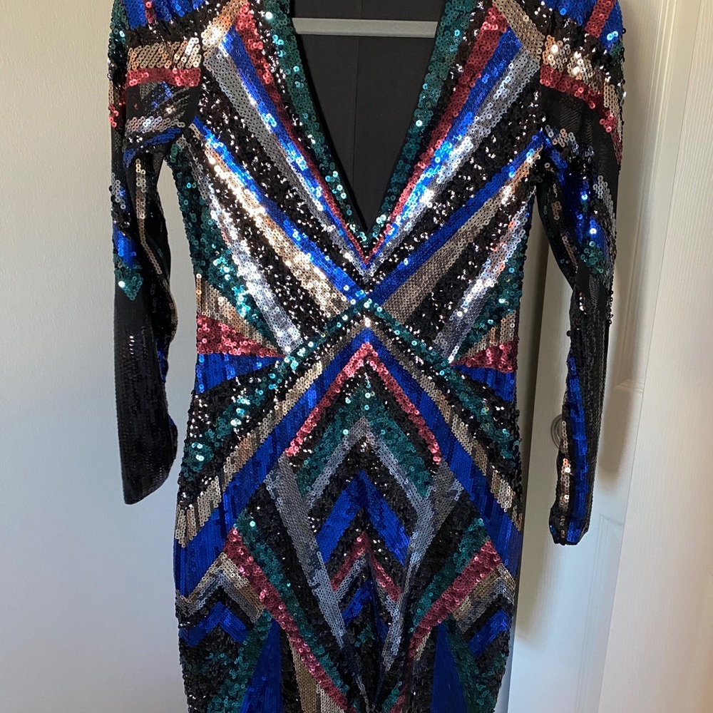 Fun, Sequenced, mini dress